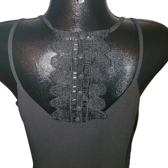 Suzy Shier Black Double Layer Racerback Tank Top M - Picture 7 of 8